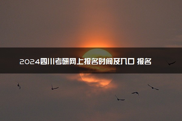 2024四川考研网上报名时间及入口 报名截止到几号