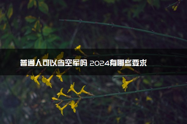 普通人可以当空军吗 2024有哪些要求