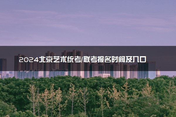 2024北京艺术统考/联考报名时间及入口 什么时候报名