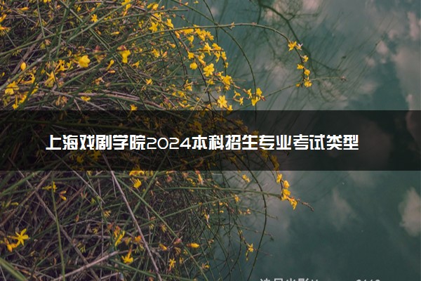 上海戏剧学院2024本科招生专业考试类型公告