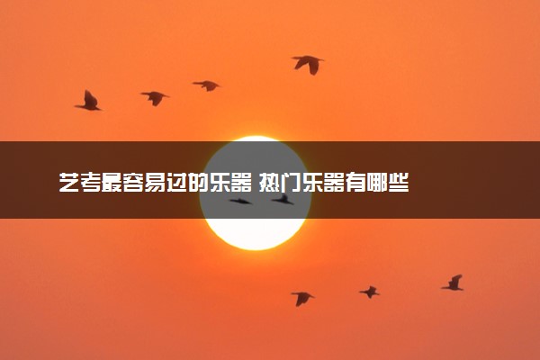 艺考最容易过的乐器 热门乐器有哪些