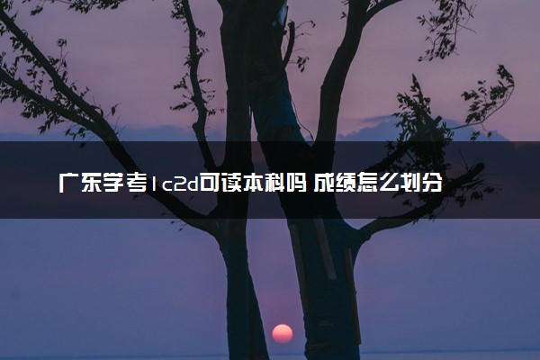 广东学考1c2d可读本科吗 成绩怎么划分