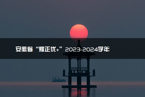 安徽省“耀正优+”2023-2024学年高三上学期12月名校阶段检测联考政治试卷