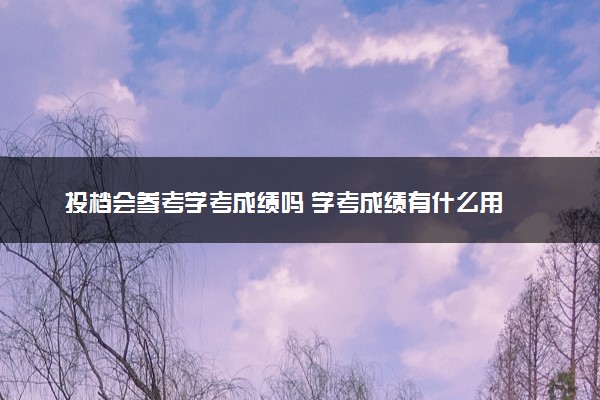 投档会参考学考成绩吗 学考成绩有什么用