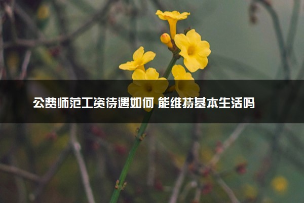 公费师范工资待遇如何 能维持基本生活吗