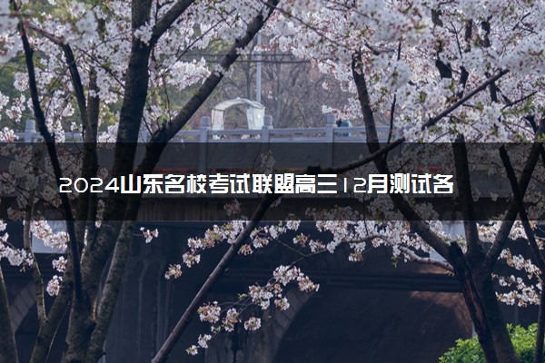 2024山东名校考试联盟高三12月测试各科试题及答案汇总