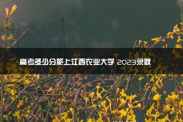 高考多少分能上江西农业大学 2023录取分数线是多少