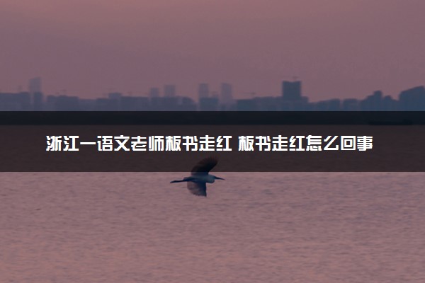 浙江一语文老师板书走红 板书走红怎么回事