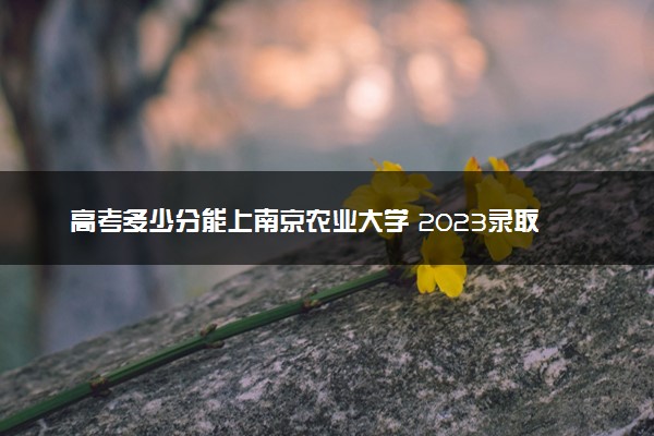 高考多少分能上南京农业大学 2023录取分数线是多少