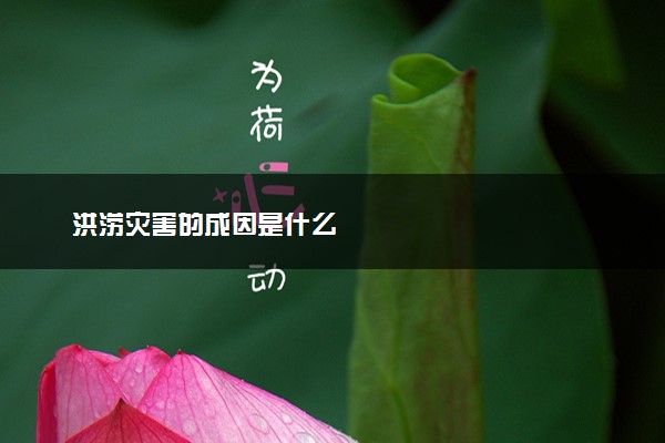 洪涝灾害的成因是什么