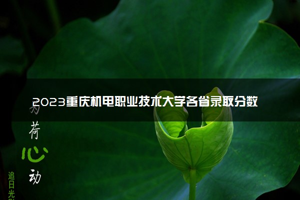 2023重庆机电职业技术大学各省录取分数线是多少 投档最低分及位次