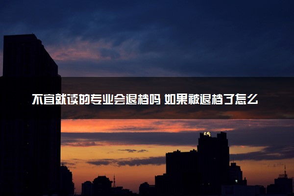 不宜就读的专业会退档吗 如果被退档了怎么办