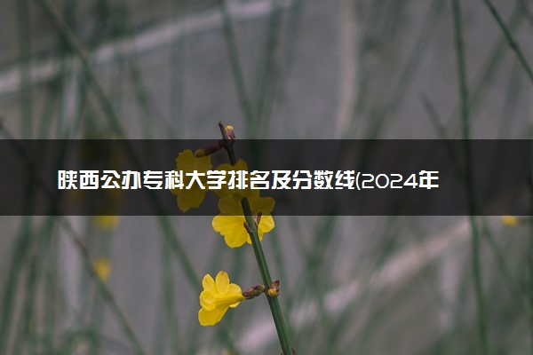 陕西公办专科大学排名及分数线(2024年高考参考)