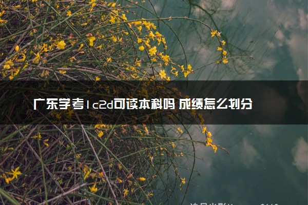 广东学考1c2d可读本科吗 成绩怎么划分