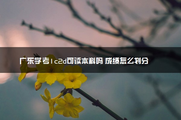 广东学考1c2d可读本科吗 成绩怎么划分