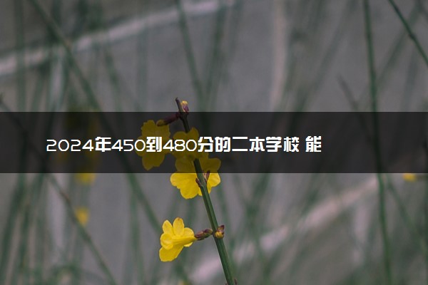 2024年450到480分的二本学校 能报哪些院校