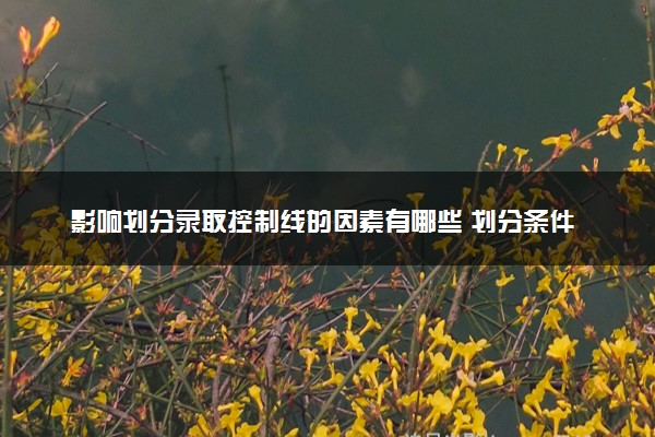 影响划分录取控制线的因素有哪些 划分条件是什么