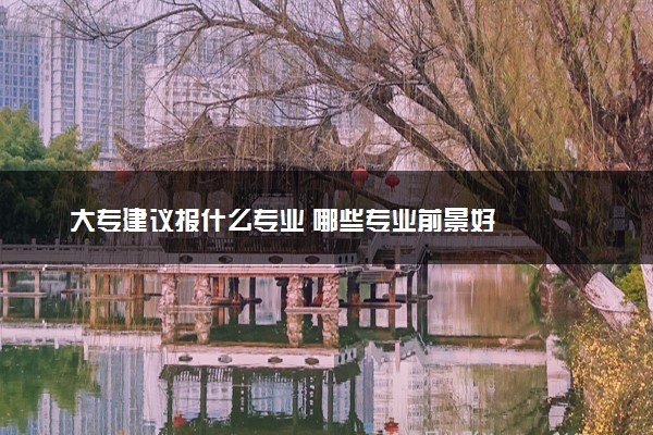 大专建议报什么专业 哪些专业前景好