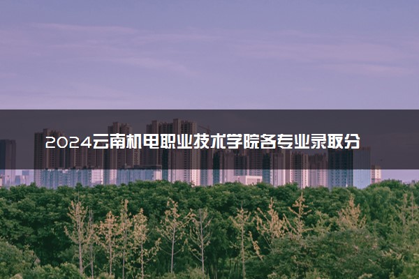 2024云南机电职业技术学院各专业录取分数线及位次 各省录取最低分是多少