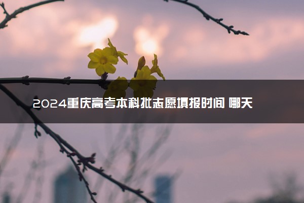 2024重庆高考本科批志愿填报时间 哪天开始填志愿