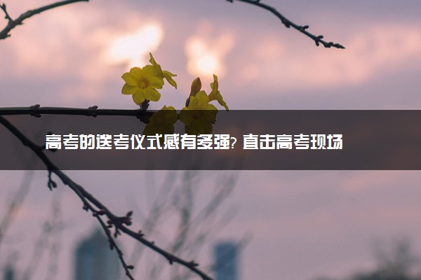 高考的送考仪式感有多强? 直击高考现场