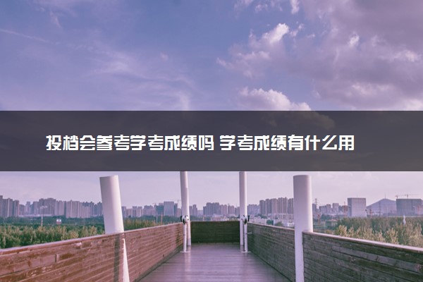 投档会参考学考成绩吗 学考成绩有什么用