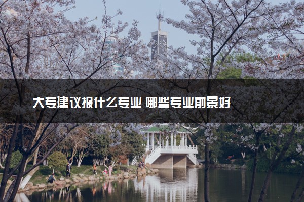 大专建议报什么专业 哪些专业前景好