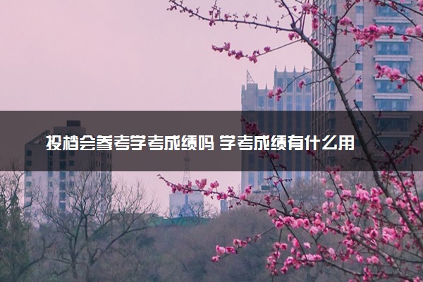 投档会参考学考成绩吗 学考成绩有什么用