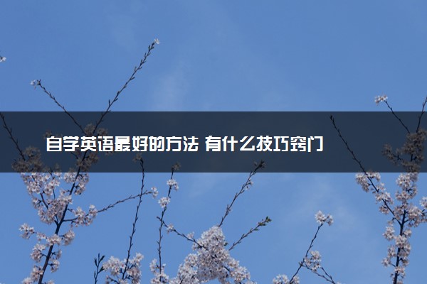 自学英语最好的方法 有什么技巧窍门