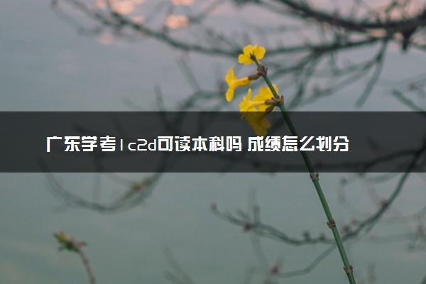 广东学考1c2d可读本科吗 成绩怎么划分