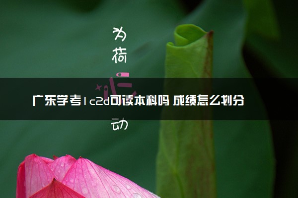 广东学考1c2d可读本科吗 成绩怎么划分