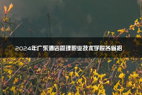 2024年广东酒店管理职业技术学院各省招生计划及招生人数