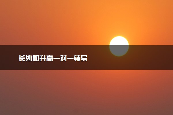 长沙初升高一对一辅导