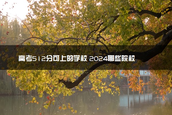 高考512分可上的学校 2024哪些院校值得报考