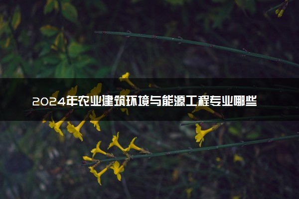 2024年农业建筑环境与能源工程专业哪些大学好 哪些院校农业建筑环境与能源工程专业强