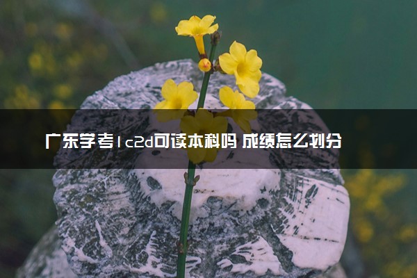 广东学考1c2d可读本科吗 成绩怎么划分