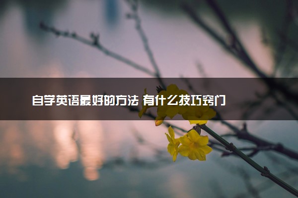 自学英语最好的方法 有什么技巧窍门