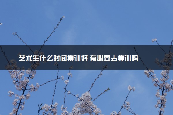 艺术生什么时间集训好 有必要去集训吗