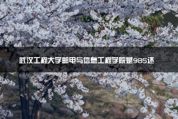 武汉工程大学邮电与信息工程学院是985还是211 录取分数线是多少