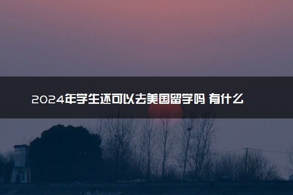 2024年学生还可以去美国留学吗 有什么要求