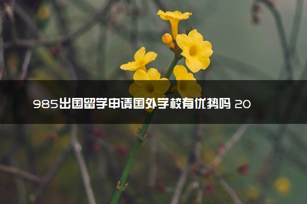 985出国留学申请国外学校有优势吗 2024可以申请什么学校