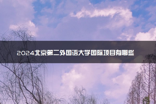 2024北京第二外国语大学国际项目有哪些 sqa怎么样