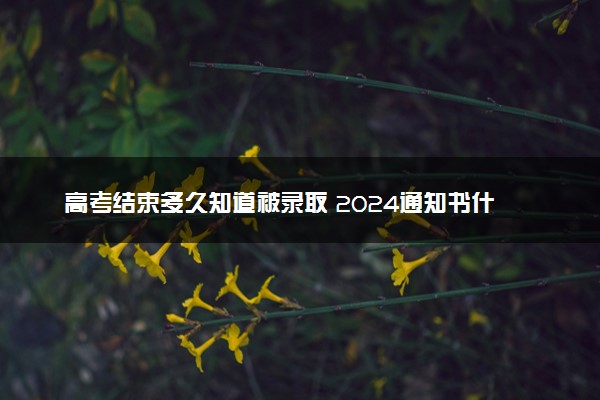 高考结束多久知道被录取 2024通知书什么时候到