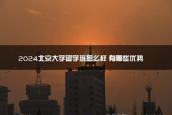 2024北京大学留学班怎么样 有哪些优势