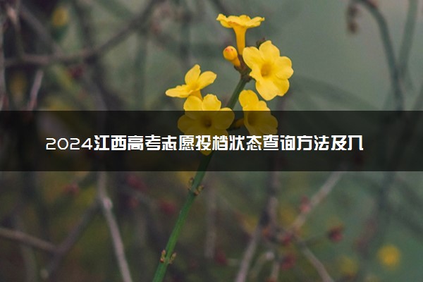 2024江西高考志愿投档状态查询方法及入口 在哪查