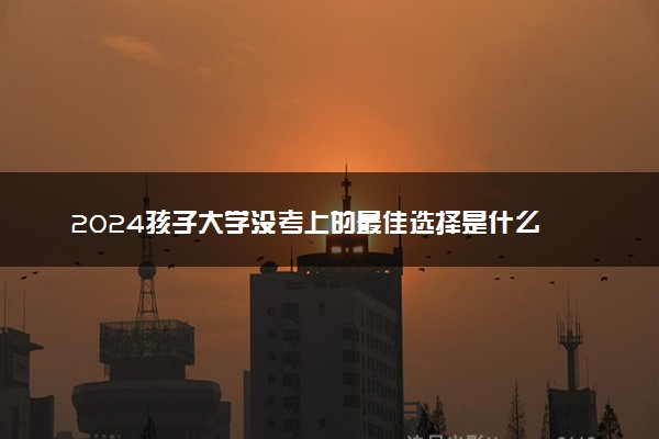 2024孩子大学没考上的最佳选择是什么 学什么技术好