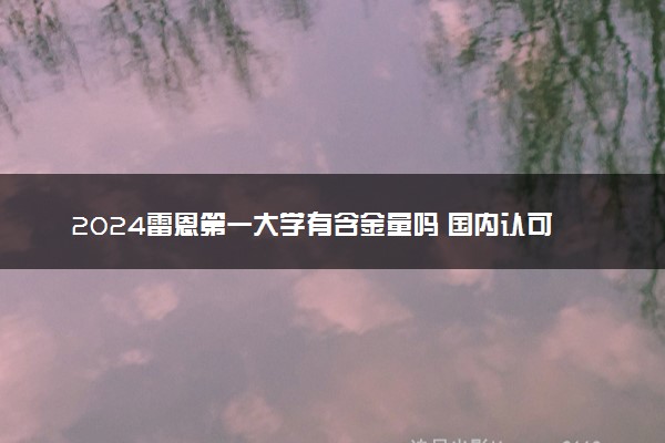 2024雷恩第一大学有含金量吗 国内认可度高吗