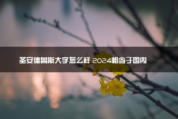 圣安德鲁斯大学怎么样 2024相当于国内什么学校