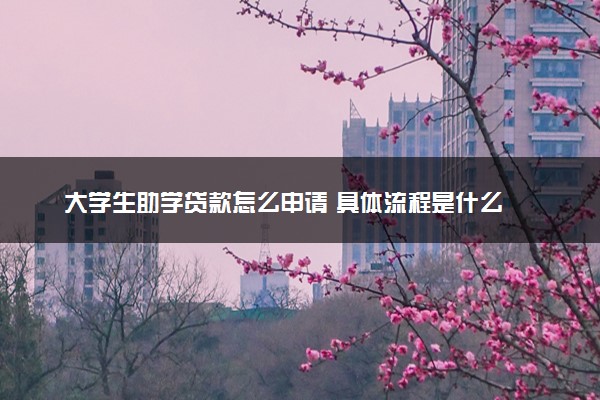 大学生助学贷款怎么申请 具体流程是什么