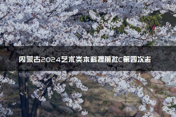 内蒙古2024艺术类本科提前批C第四次志愿填报时间 几号截止